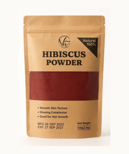Hibiscus Flower Powder 100% Pure And Natural | Organic Herbal Powder For Skin Glow, Hair Growth, Detox And Anti-Aging Care