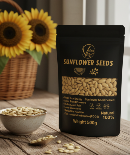 Sunflower Seeds Without Shell | 100% Natural Peeled Seeds | Rich In Protein, Fiber, And Healthy Fats For Snacking, Baking, And Cooking