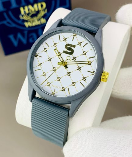 Swatch Watch | High Quality Dial With Attractive Look | Rubber Strap | Stylish & Durable For Men ( Without Box )